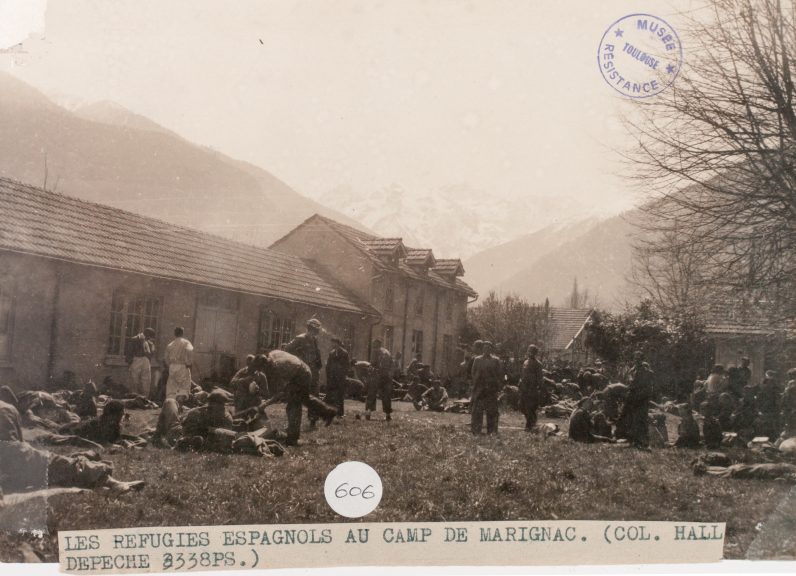 Réfugiés espagnols au camp de Marignac